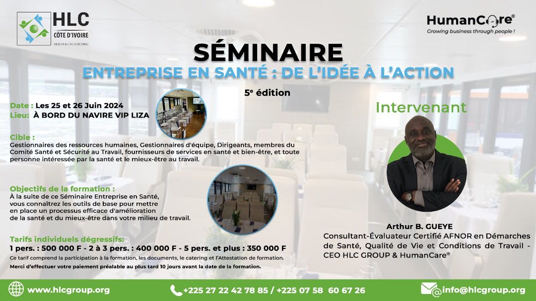 séminaire entreprise en santé: de l'idée à l'action